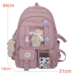 Women's Multifunction Backpack School Book Bag Pack Rucksack For Girls Female