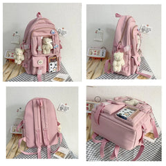 Women's Multifunction Backpack School Book Bag Pack Rucksack For Girls Female