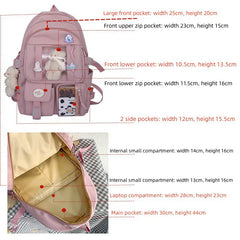 Women's Multifunction Backpack School Book Bag Pack Rucksack For Girls Female