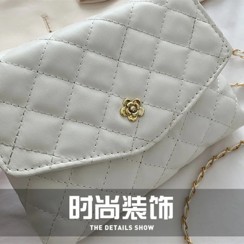Women's Embroidered Thread Chain Bag Shoulder Crossbody Purse