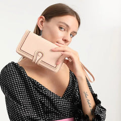 Embroidered Women's Wallet Long Clutch Zip Phone Bag