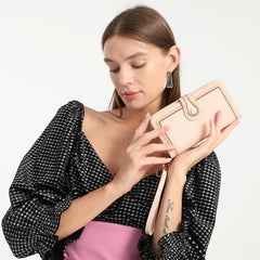 Embroidered Women's Wallet Long Clutch Zip Phone Bag