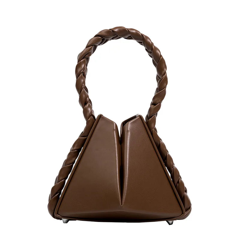 Women's Triangle Folding Shoulder Bag Solid Handbag