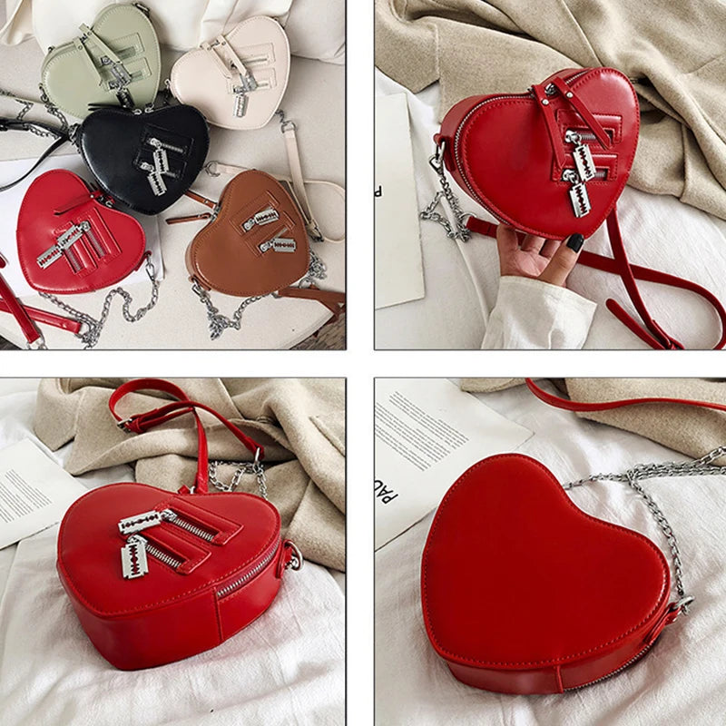 Western Retro Shoulder Bag Love Chain Crossbody