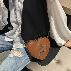 Western Retro Shoulder Bag Love Chain Crossbody
