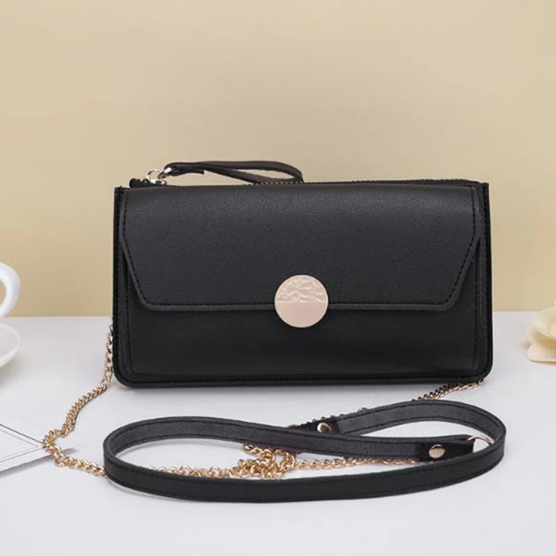Women's Pu Leather Handbag Crossbody Bags For Ladies Solid Small Shoulder Bags