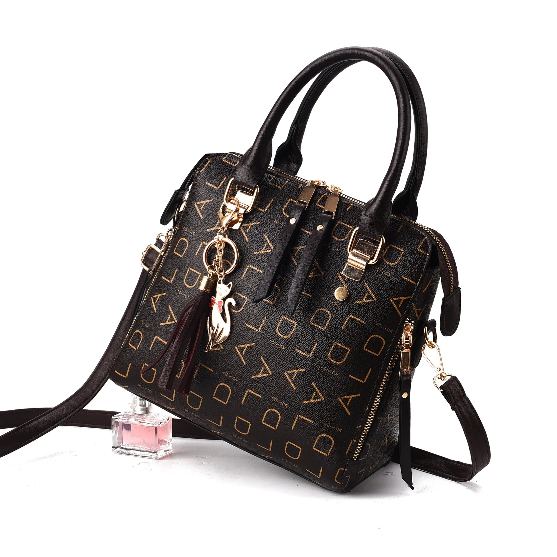 Women's Retro Letter One Shoulder Messenger Bag Large Capacity Handbag