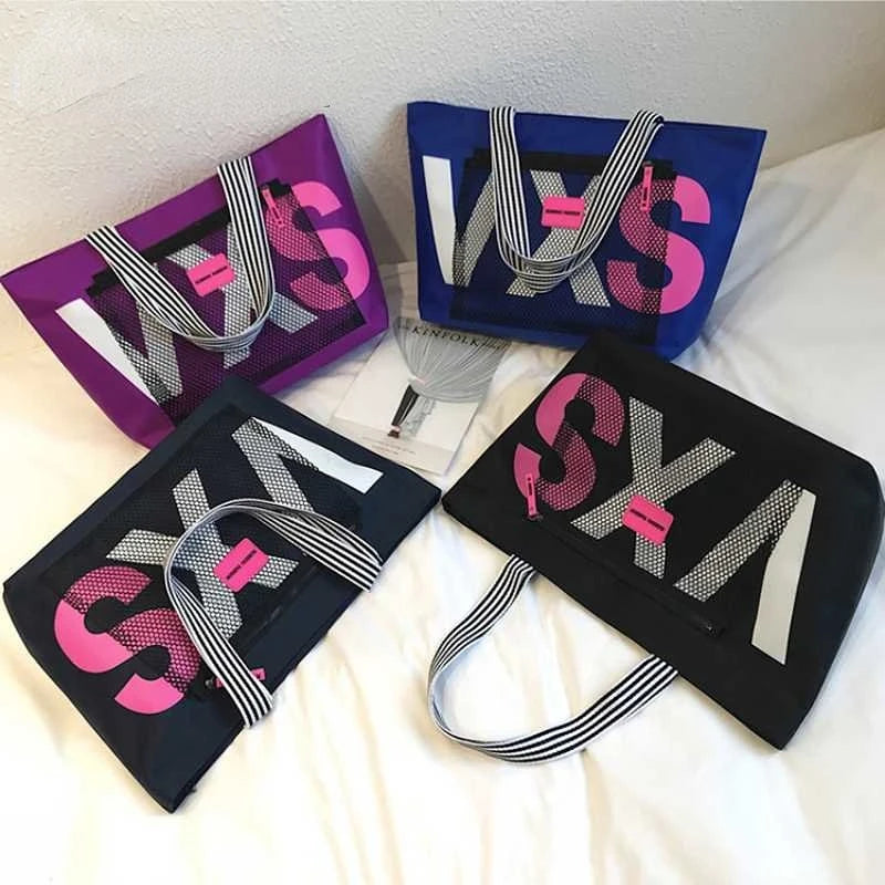 Women's Shoulder Bag Letter Dry Wet Separation Bag Large Capacity