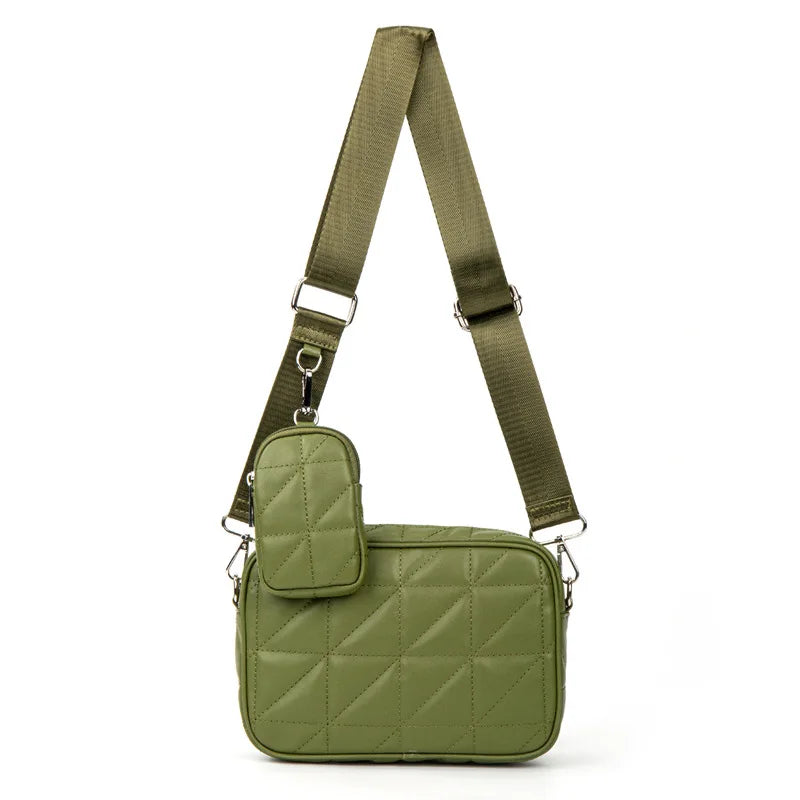Women's Shoulder Messenger Bag PU Leather Large Capacity Handbag