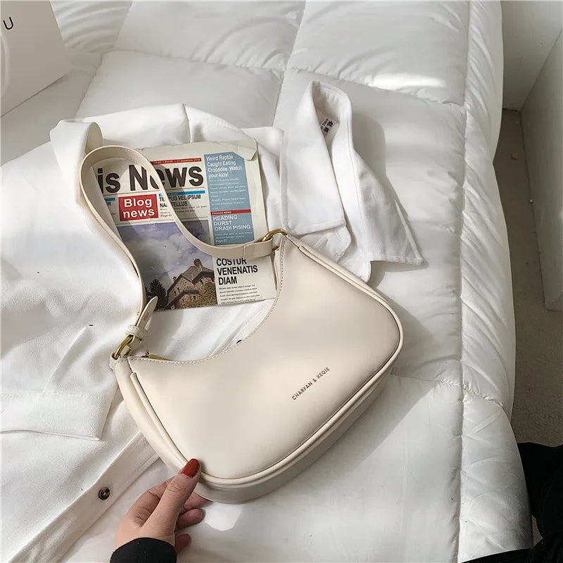 Women's Small Clutch Handbags PU Leather Underarm Shoulder Bag
