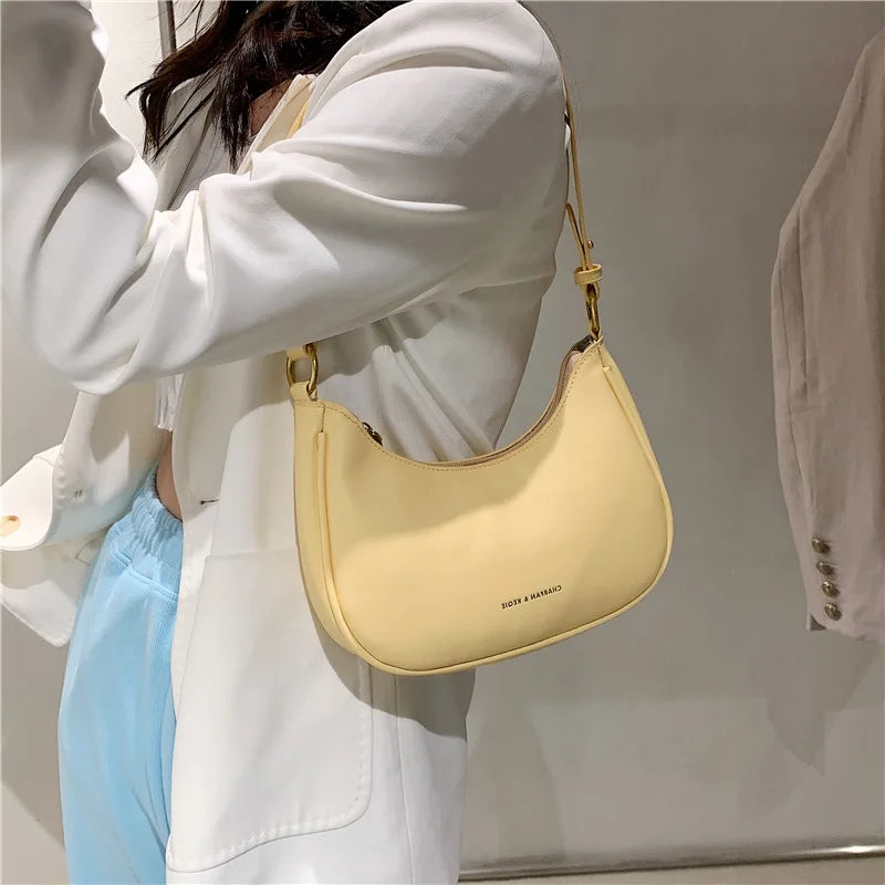 Women's Small Clutch Handbags PU Leather Underarm Shoulder Bag