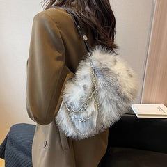 Women's Plush Chain Bag for Evening Party
