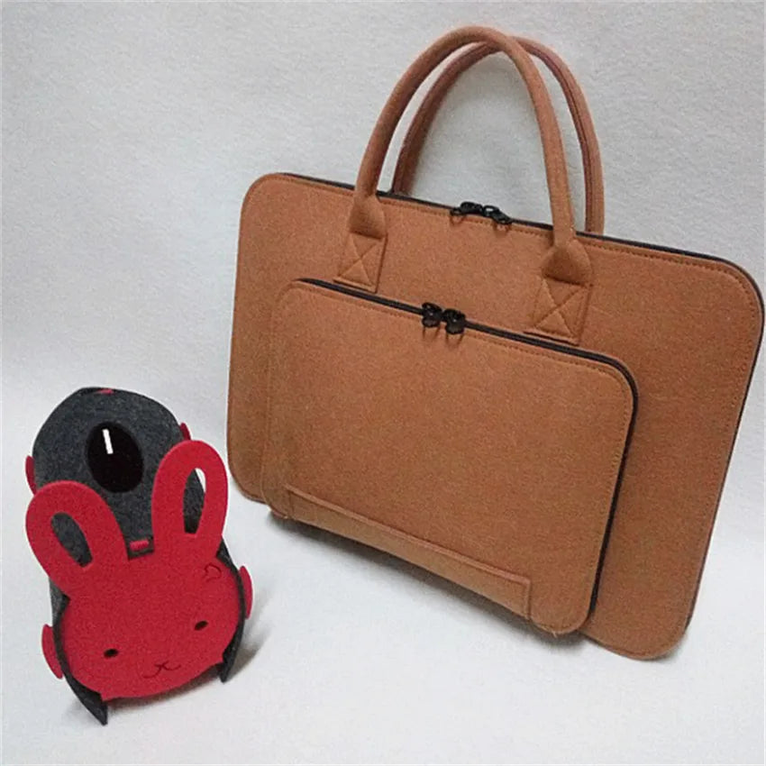 Women's Large Capacity Felt Computer Bag