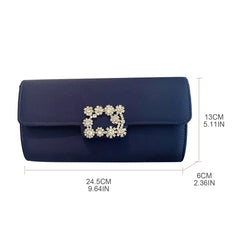 Women's Satin Evening Bag Clutch Handbag Crossbody Wedding Prom Purse
