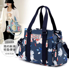Floral Shoulder Bag Large Capacity Waterproof Top-handle Totebag