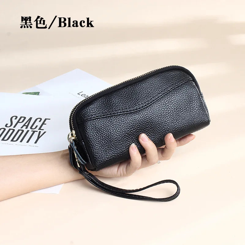 Women's Leather Wristlet Clutch Cell Phone Wallet Purse Handbag