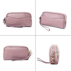 Women's Leather Wristlet Clutch Cell Phone Wallet Purse Handbag