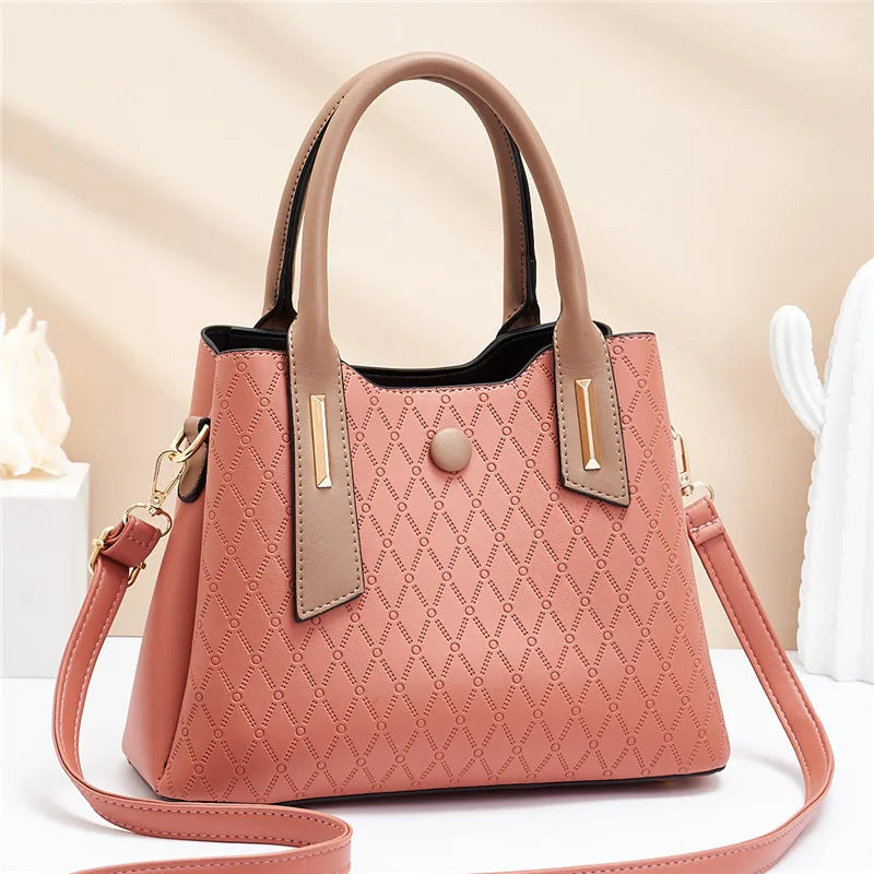 Large Capacity Women's Shoulder Bag, Lingge Messenger Bag