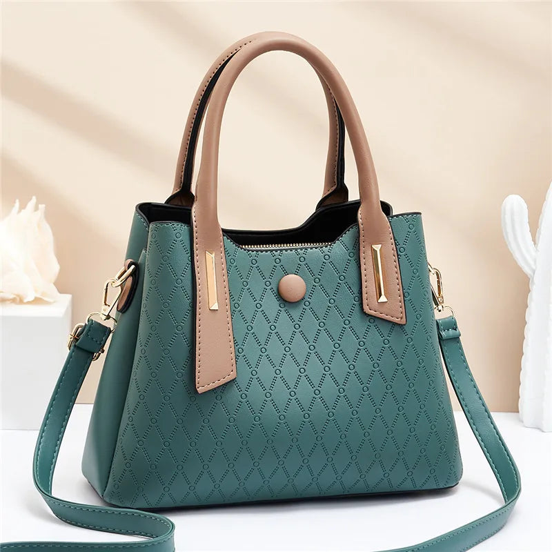 Large Capacity Women's Shoulder Bag, Lingge Messenger Bag