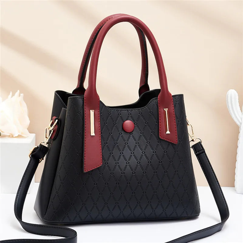 Large Capacity Women's Shoulder Bag, Lingge Messenger Bag