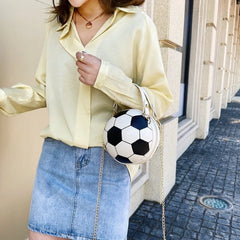 Women's Handbag Tennis Red Football Bag Personality Spoof Pink Basketball Bag