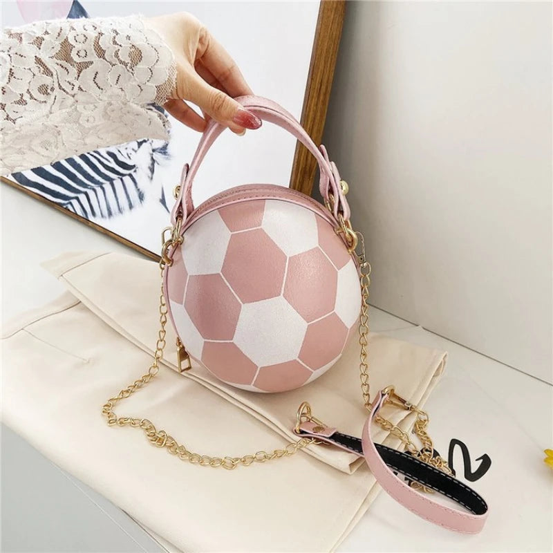 Women's Handbag Tennis Red Football Bag Personality Spoof Pink Basketball Bag