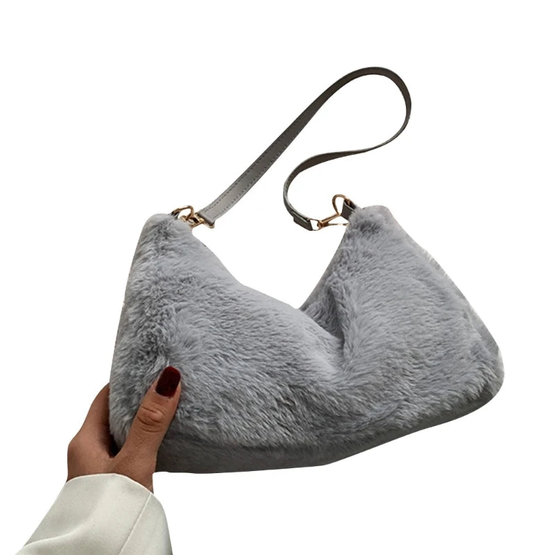 Women's All-Matching Shoulder Bag Large Capacity Plush-Tote Bag
