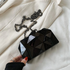 Mini Geometric Clutch Bag for Women Party Evening Purse Crossbody Shoulder Bag