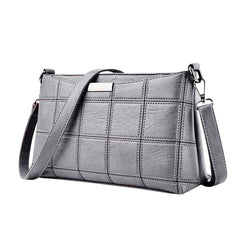 Women's Tassel Handbag Plaid Messenger Bag Solid Square Bag