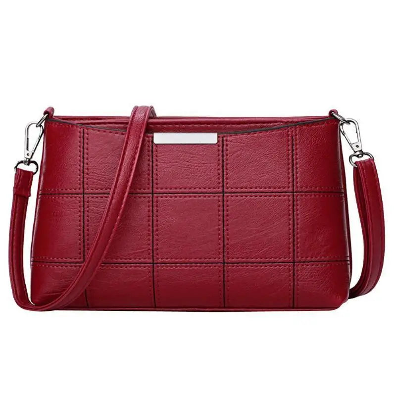 Women's Tassel Handbag Plaid Messenger Bag Shoulder Solid Square Bag
