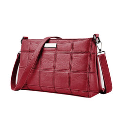 Women's Tassel Handbag Plaid Messenger Bag Solid Square Bag