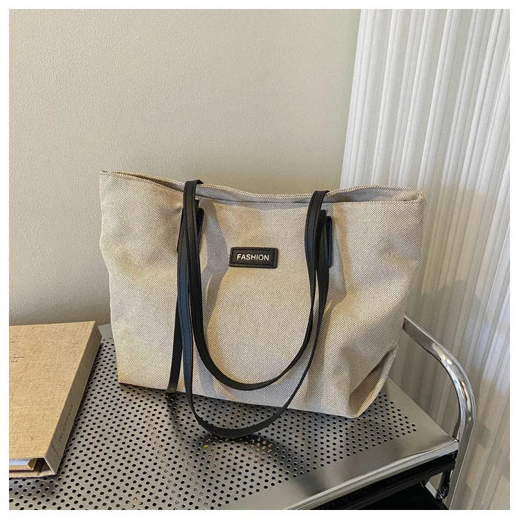 Canvas Shoulder Bag Large Women Student Tote Shopper Casual Cotton Cloth Female