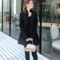 Women's Diamond Tassel Clutch Purse Party Bag Top Handle Evening Bags