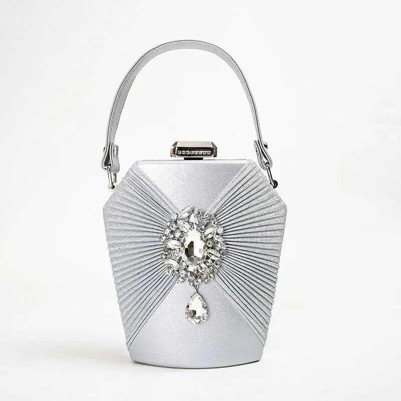 Women's Diamond Evening Party Clutch Purse Shoulder Bag