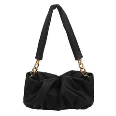 PU Cloud Bag Soft Leather Pleated Shoulder Crossbody Purse Clutch Bags