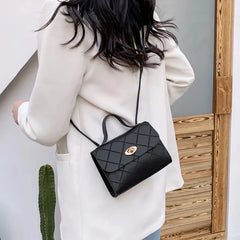Small Crossbody Bag Lock Button Mini Purse