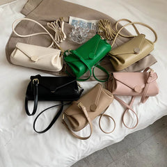 Women's Pu Leather Shoulder Crossbody Bag Solid Tote