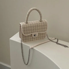 Women's Chain Shoulder Bag Crossbody Small Square Bag Top-handle Purse
