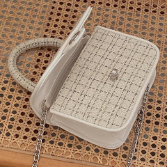 Women's Chain Shoulder Bag Crossbody Small Square Bag Top-handle Purse