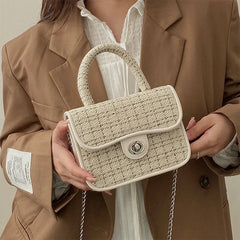 Women's Chain Shoulder Bag Crossbody Small Square Bag Top-handle Purse