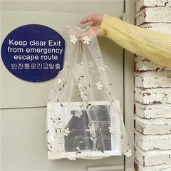 Embroidered Large Capacity Shopping Bag for Women