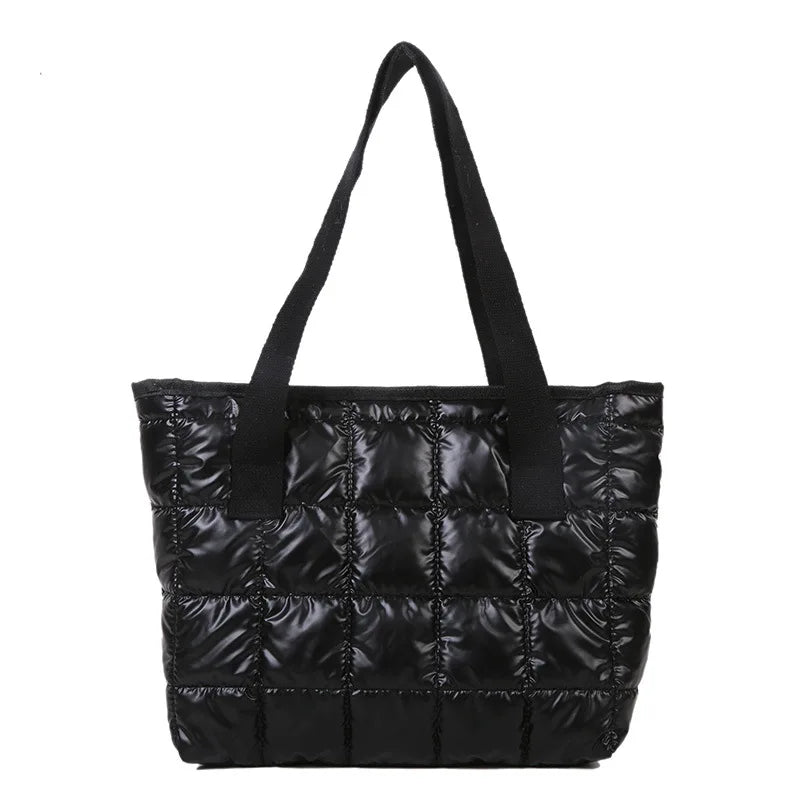 Retro Rhombus Space Cotton Shoulder Bags