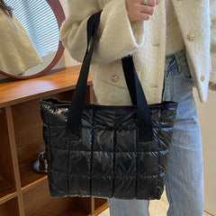 Retro Rhombus Space Cotton Shoulder Bags