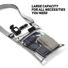 Women's Transparent Messenger Bag Adjustable Shoulder Strap Phone Pouch