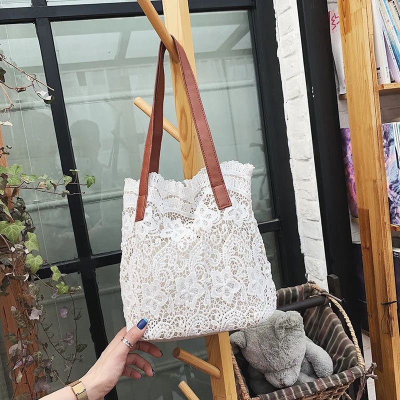 Lace Shoulder Bags Embroidered Mobile Phone Bag Lightweight