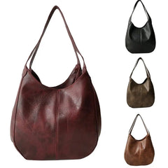 Vintage Leather Shoulder Bag Large Modern Female