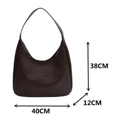 Women's Casual Large Capacity Shopper Shoulder Bag Solid Letter Print Tote Bag