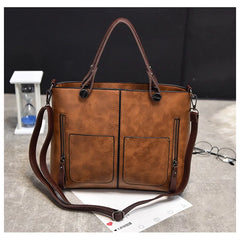 Women's High PU Leather Shoulder Bag Retro Handbag for Work Dating Shopping