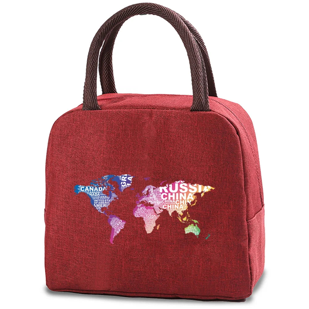 Women's Insulated Lunch Bag Cooler Bags Bento Pouch Thermal Handbag