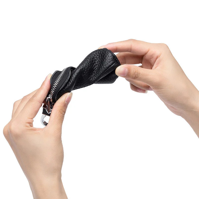 Soft Leather Key Wallet Multifunctional Change Bag